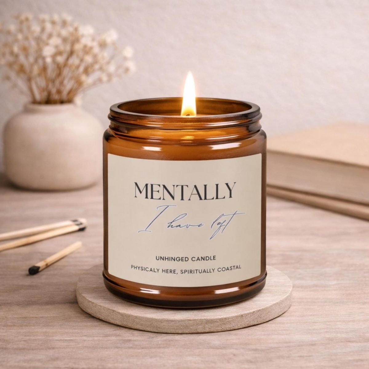 Amber Glass Candle